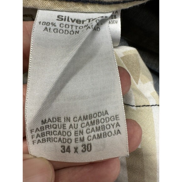 Vintage Levis Silver Tab Jeans Blue Black Denim Bootcut Y2K Western Mens 34x29 - Picture 7 of 14